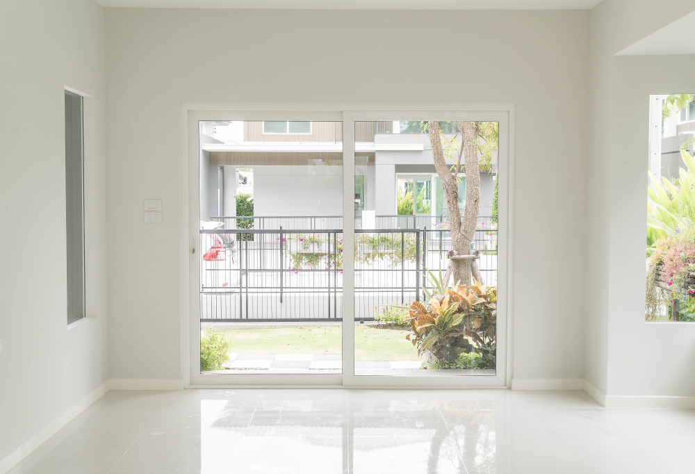 Durable fiberglass screen door with wood-like finish